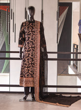 Royal Fashion Embroidered Chiffon 3 Piece Stitched Suit RF26EP D-SG16 BK