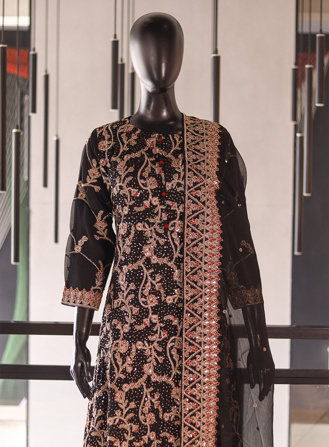 Royal Fashion Embroidered Chiffon 3 Piece Stitched Suit RF26EP D-SG16 BK Royal Fashion Embroidered Chiffon 3 Piece Stitched Suit RF26EP D-SG16 BK
