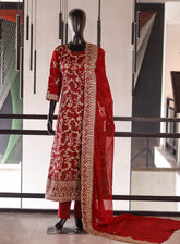 Royal Fashion Embroidered Chiffon 3 Piece Stitched Suit RF26EP D-SG16 MN
