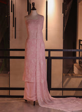 Royal Fashion Embroidered Chiffon 3 Piece Unstitched Suit RF26EU D-ET3741 Pink