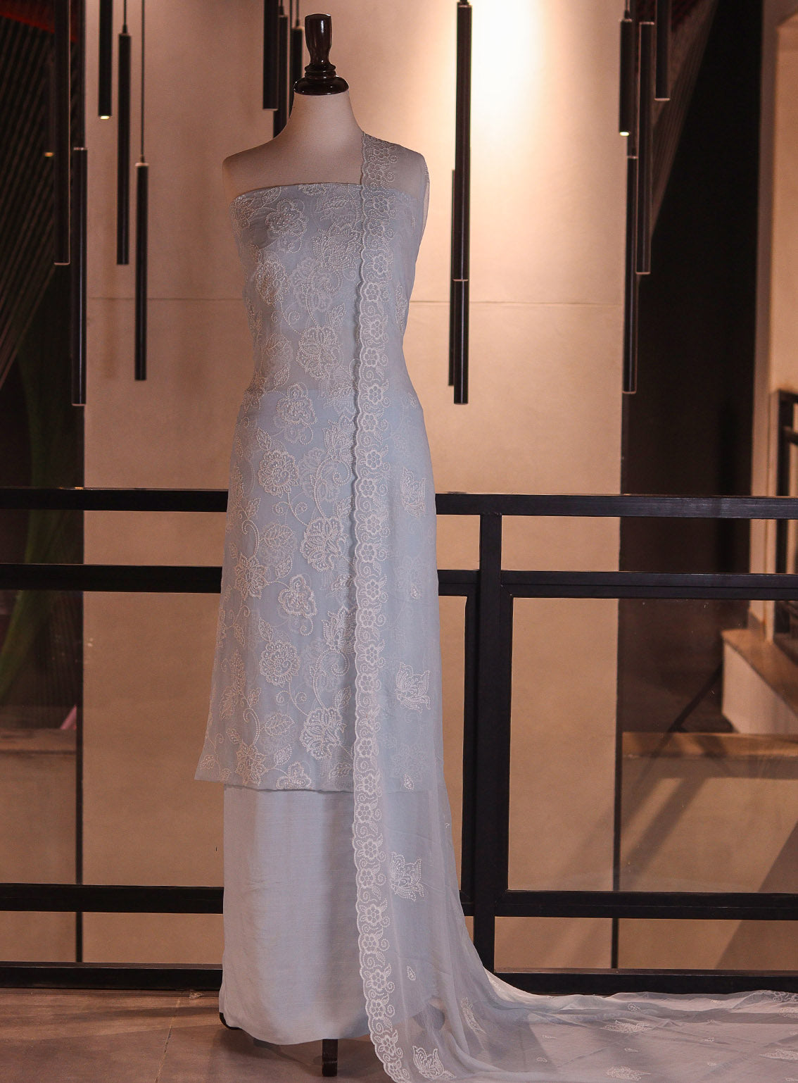 Royal Fashion Embroidered Chiffon 3 Piece Unstitched Suit RF26EU D-ET3741 Sky Blue Royal Fashion Embroidered Chiffon 3 Piece Unstitched Suit RF26EU D-ET3741 Sky Blue