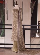Royal Fashion Embroidered Chikankari Lawn 3 Piece Unstitched Suit RF26EU D-05 Mehendi
