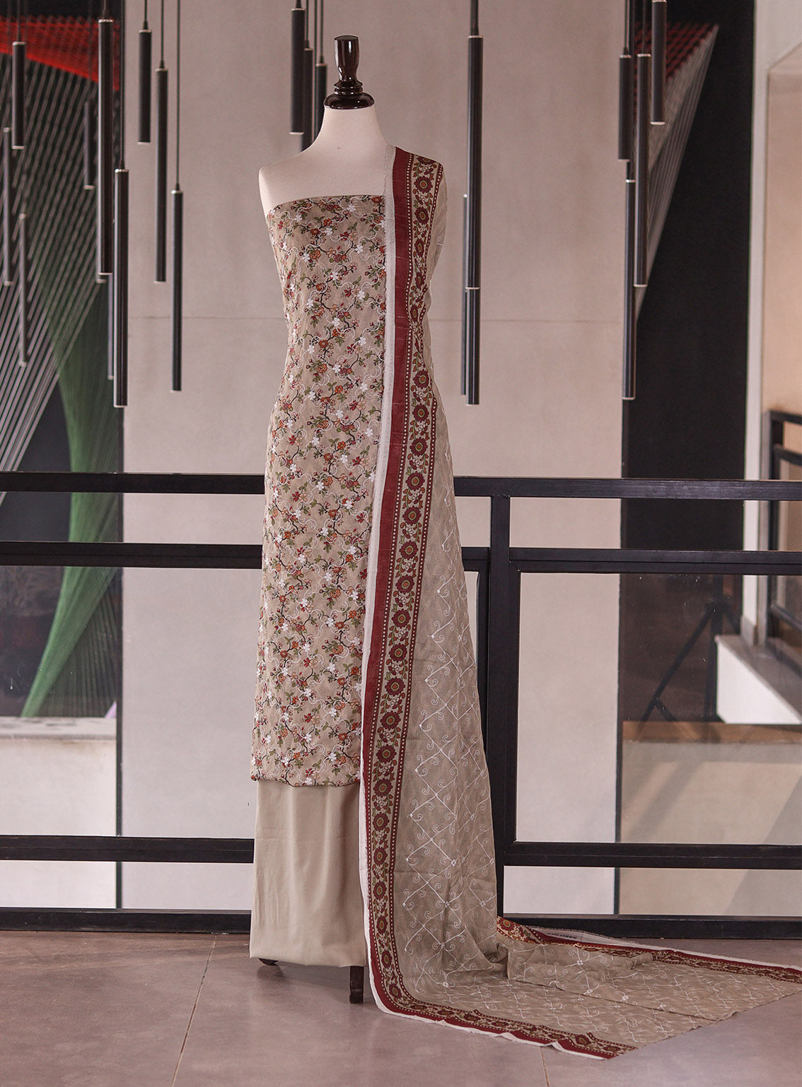 Royal Fashion Embroidered Chikankari Lawn 3 Piece Unstitched Suit RF26EU D-06 Beige Royal Fashion Embroidered Chikankari Lawn 3 Piece Unstitched Suit RF26EU D-06 Beige
