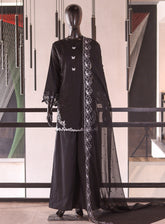 Royal Fashion Embroidered Cotton 3 Piece Stitched Suit RF26EP D-SNSC-545 Black