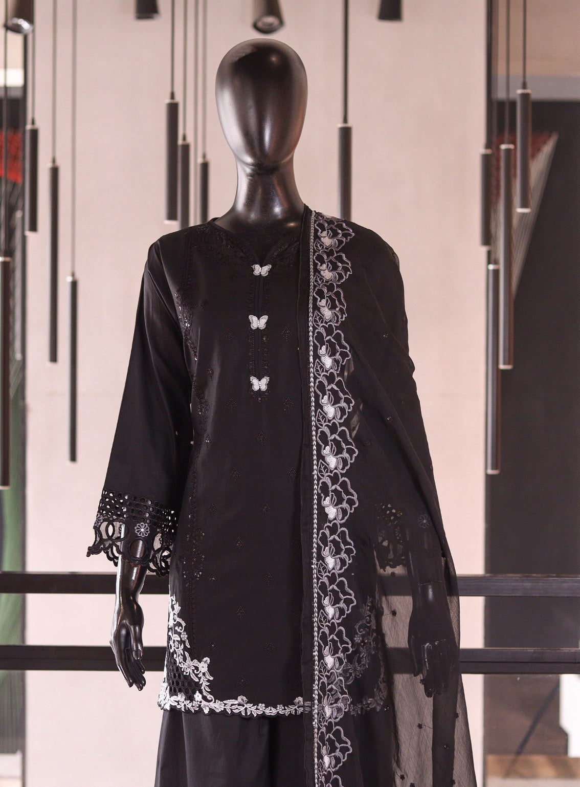Royal Fashion Embroidered Cotton 3 Piece Stitched Suit RF26EP D-SNSC-545 Black Royal Fashion Embroidered Cotton 3 Piece Stitched Suit RF26EP D-SNSC-545 Black