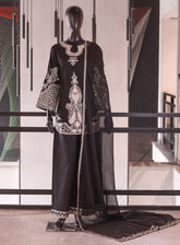 Royal Fashion Embroidered Cotton 3 Piece Stitched Suit RF26EP D-SNSC-E001-BK