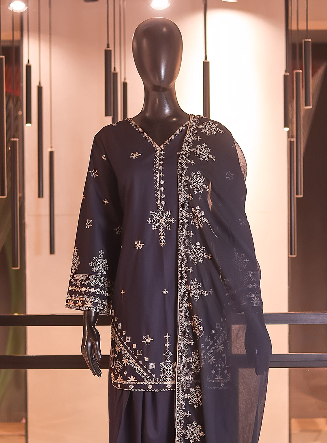Royal Fashion Embroidered Cotton 3 Piece Stitched Suit RF26EP D-SNSC-W445 Blue Royal Fashion Embroidered Cotton 3 Piece Stitched Suit RF26EP D-SNSC-W445 Blue