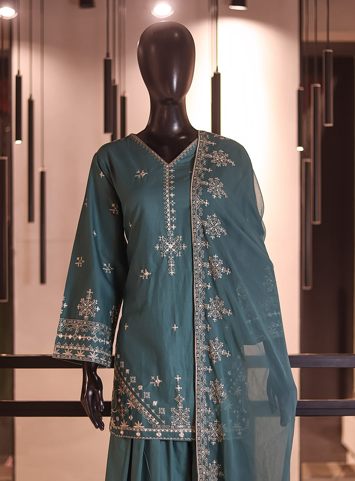 Royal Fashion Embroidered Cotton 3 Piece Stitched Suit RF26EP D-SNSC-W445 Sea Green Royal Fashion Embroidered Cotton 3 Piece Stitched Suit RF26EP D-SNSC-W445 Sea Green