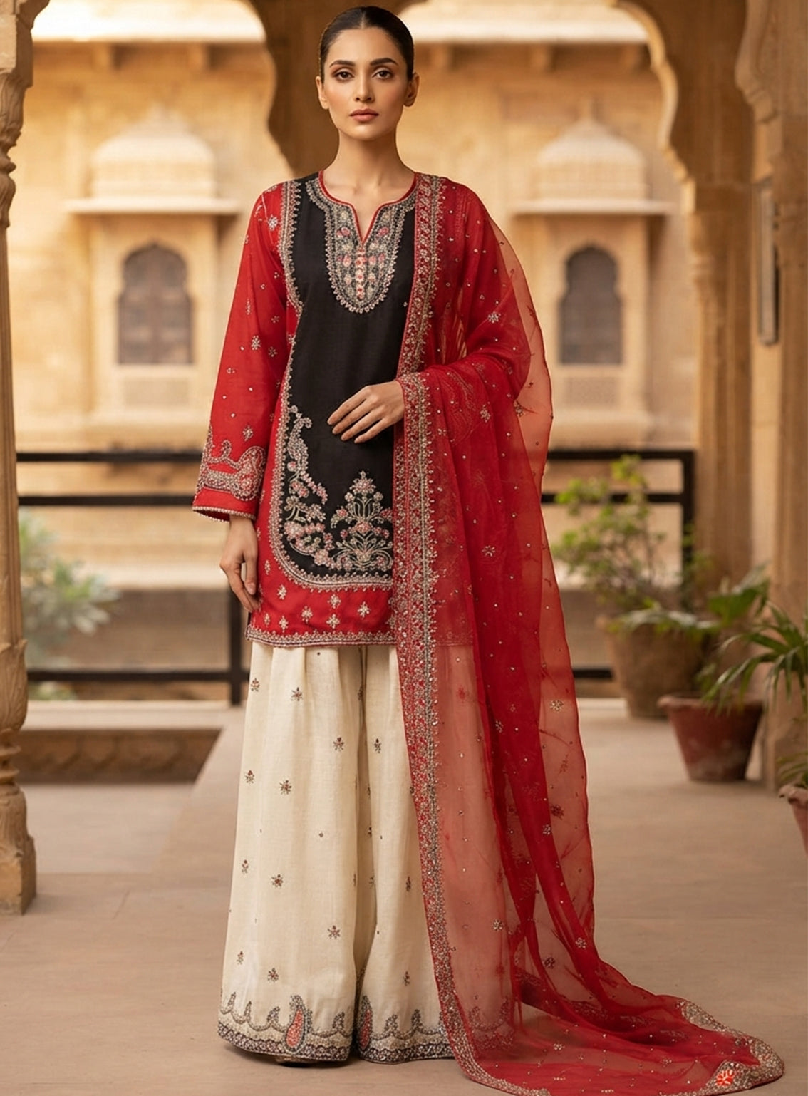 Royal Fashion Embroidered Lawn 3 Piece Stitched Suit RF26EP D-SB-01-BKPK Royal Fashion Embroidered Lawn 3 Piece Stitched Suit RF26EP D-SB-01-BKPK