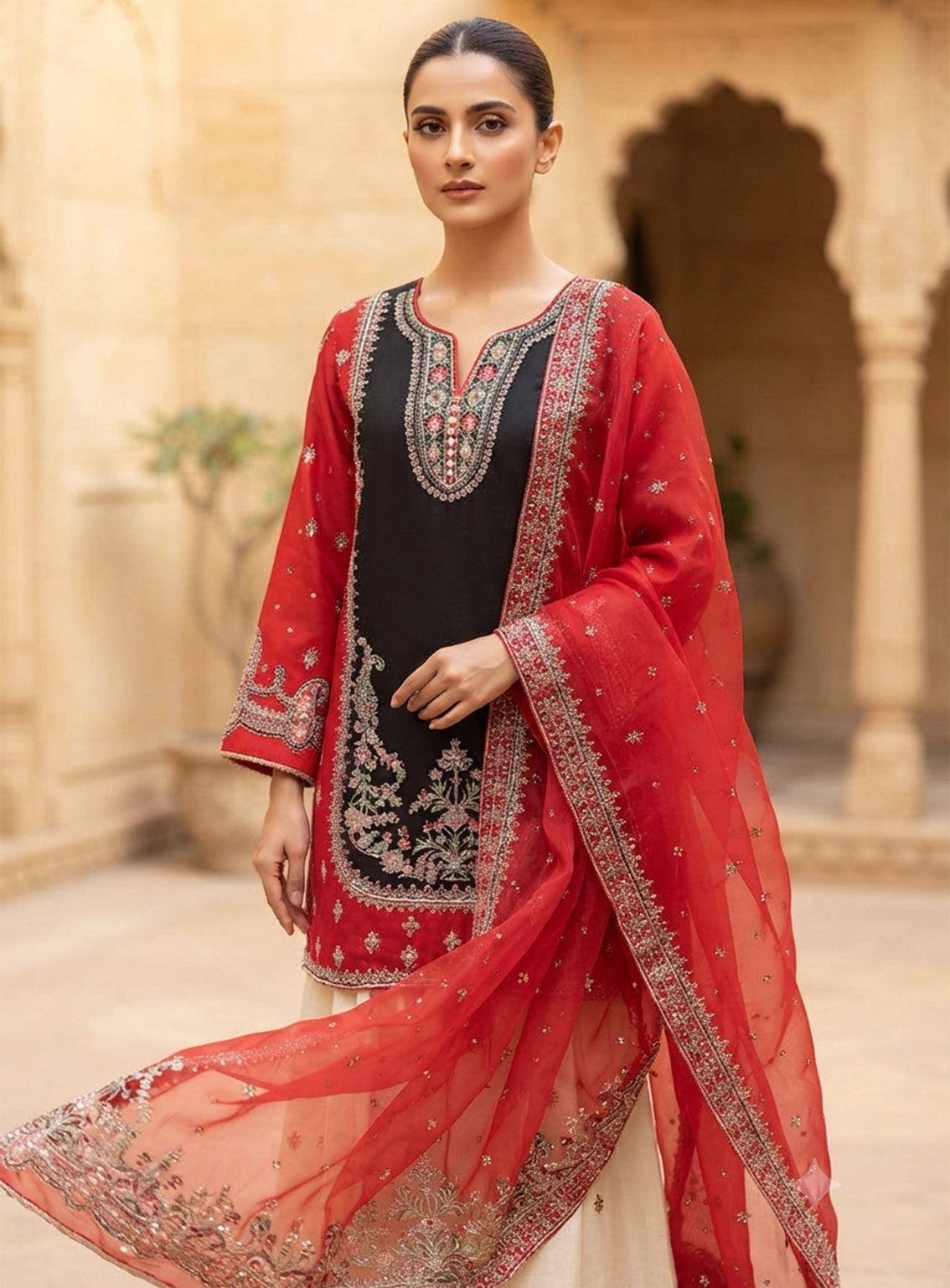 Royal Fashion Embroidered Lawn 3 Piece Stitched Suit RF26EP D-SB-01-BKPK Royal Fashion Embroidered Lawn 3 Piece Stitched Suit RF26EP D-SB-01-BKPK