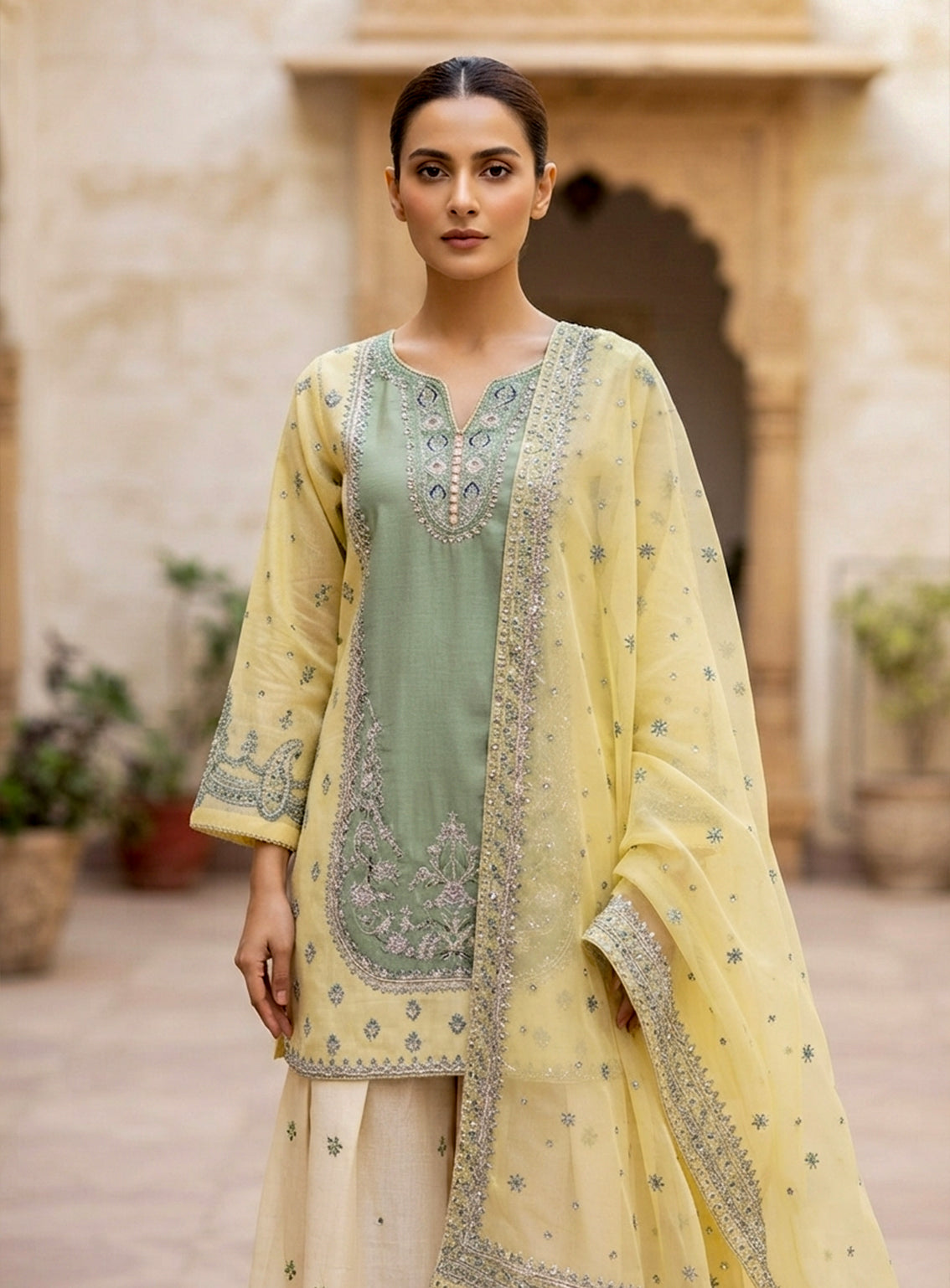 Royal Fashion Embroidered Lawn 3 Piece Stitched Suit RF26EP D-SB-01-PTYL Royal Fashion Embroidered Lawn 3 Piece Stitched Suit RF26EP D-SB-01-PTYL