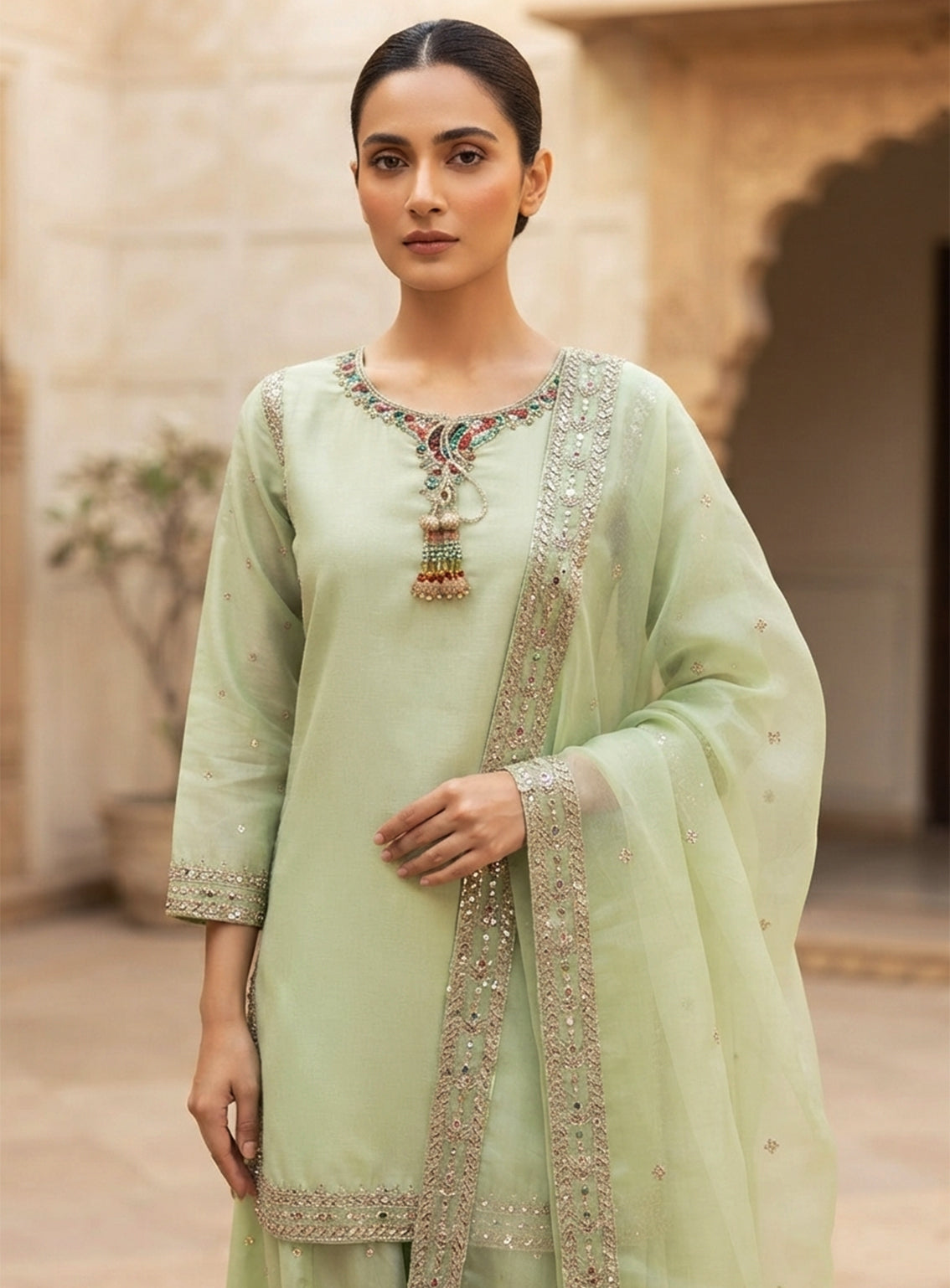 Royal Fashion Embroidered Lawn 3 Piece Stitched Suit RF26EP D-SB-02-LGN Royal Fashion Embroidered Lawn 3 Piece Stitched Suit RF26EP D-SB-02-LGN