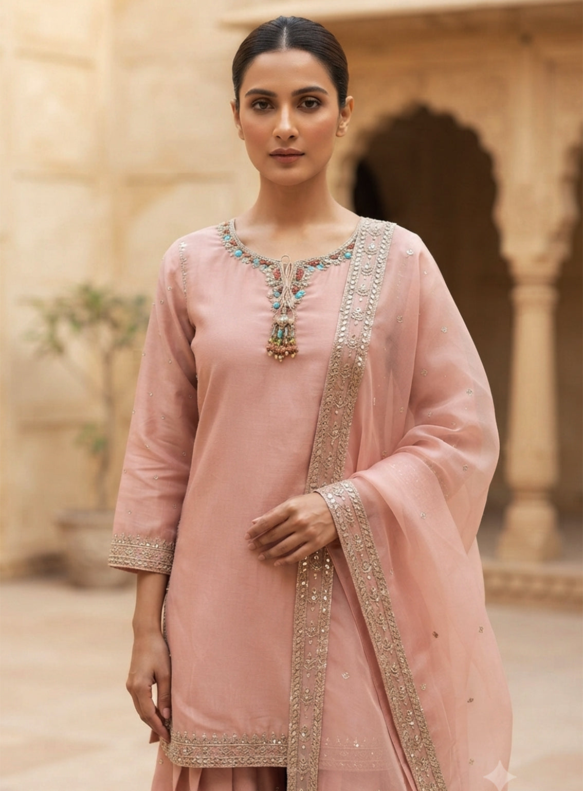 Royal Fashion Embroidered Lawn 3 Piece Stitched Suit RF26EP D-SB-02-LPK Royal Fashion Embroidered Lawn 3 Piece Stitched Suit RF26EP D-SB-02-LPK