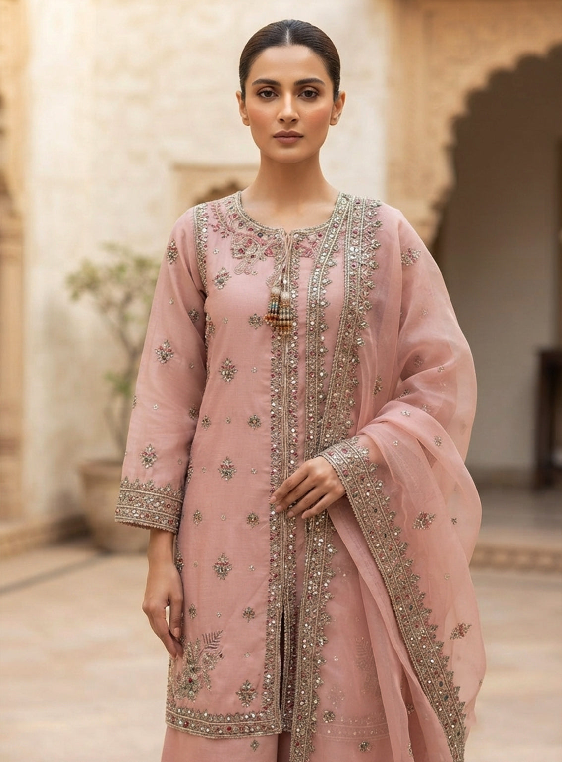 Royal Fashion Embroidered Lawn 3 Piece Stitched Suit RF26EP D-SB-03-LPK Royal Fashion Embroidered Lawn 3 Piece Stitched Suit RF26EP D-SB-03-LPK