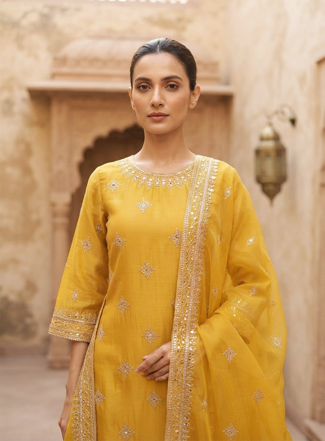 Royal Fashion Embroidered Lawn 3 Piece Stitched Suit RF26EP D-SB-04-YL Royal Fashion Embroidered Lawn 3 Piece Stitched Suit RF26EP D-SB-04-YL