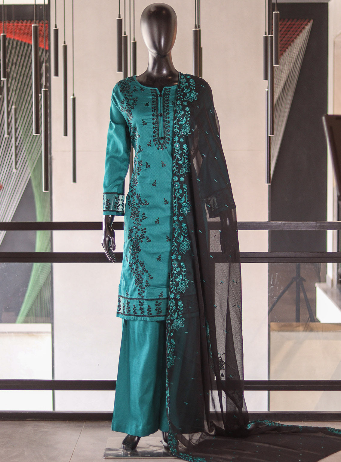 Royal Fashion Embroidered Lawn 3 Piece Stitched Suit RF26EP D-SNSC-365-GN Royal Fashion Embroidered Lawn 3 Piece Stitched Suit RF26EP D-SNSC-365-GN