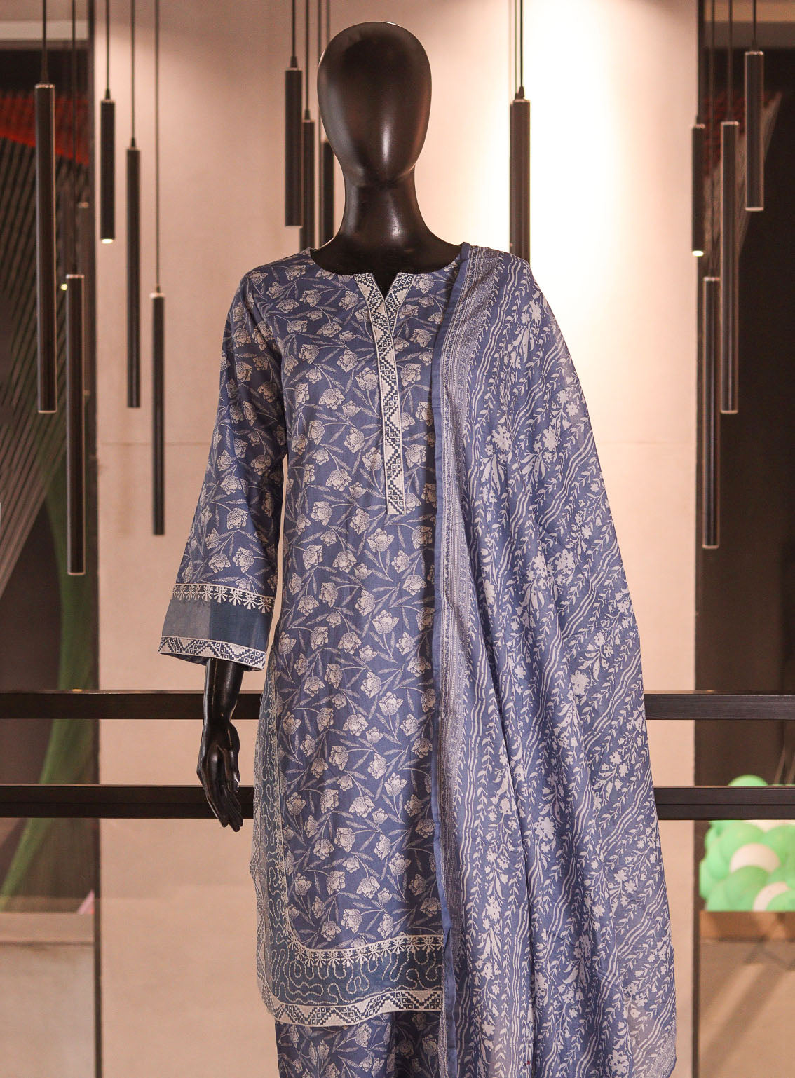 Royal Fashion Embroidered Lawn 3 Piece Stitched Suit RF26EP D-SNSC-395-DKBL Royal Fashion Embroidered Lawn 3 Piece Stitched Suit RF26EP D-SNSC-395-DKBL
