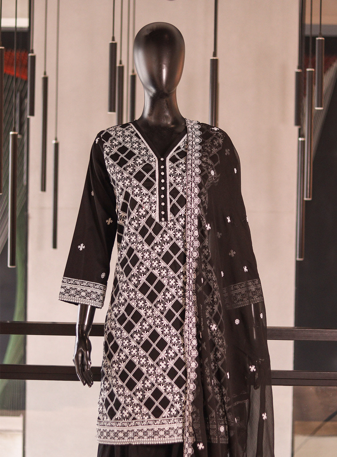 Royal Fashion Embroidered Lawn 3 Piece Stitched Suit RF26EP D-SNSC-412-BKWH Royal Fashion Embroidered Lawn 3 Piece Stitched Suit RF26EP D-SNSC-412-BKWH