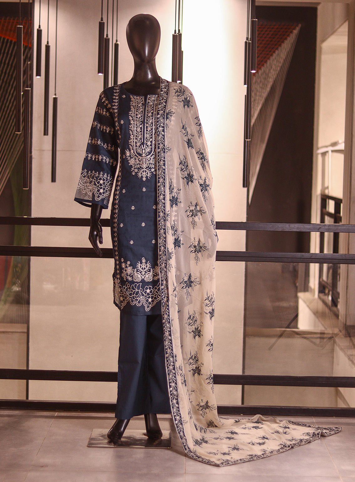 Royal Fashion Embroidered Lawn 3 Piece Stitched Suit RF26EP D-SNSC-AR435-TBL Royal Fashion Embroidered Lawn 3 Piece Stitched Suit RF26EP D-SNSC-AR435-TBL