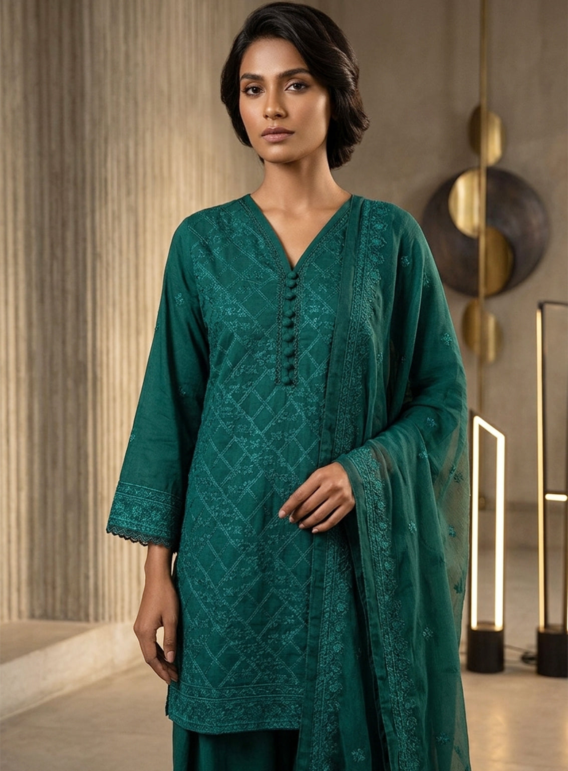 Royal Fashion Embroidered Lawn 3 Piece Stitched Suit RF26EP D-SNSC-D-SR445-BGN Royal Fashion Embroidered Lawn 3 Piece Stitched Suit RF26EP D-SNSC-D-SR445-BGN