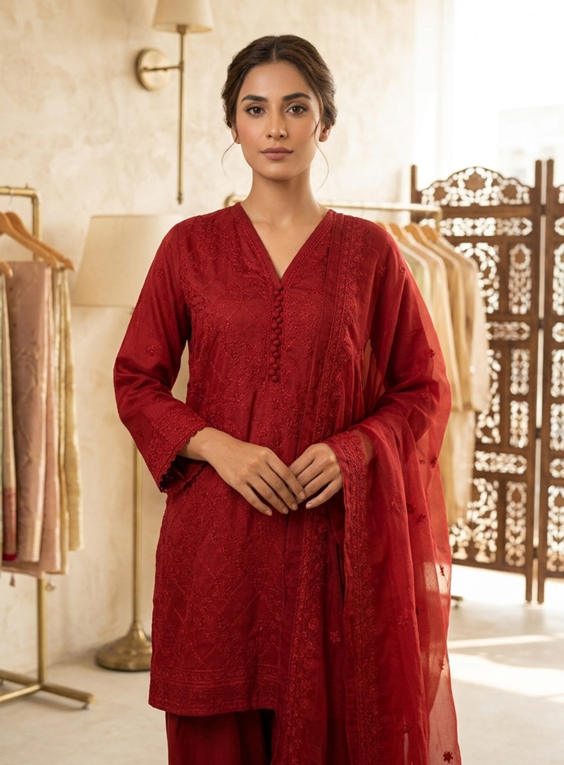 Royal Fashion Embroidered Lawn 3 Piece Stitched Suit RF26EP D-SNSC-D-SR445-MN Royal Fashion Embroidered Lawn 3 Piece Stitched Suit RF26EP D-SNSC-D-SR445-MN