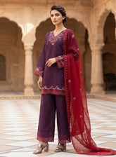 Royal Fashion Embroidered Lawn 3 Piece Stitched Suit RF26EP D-SNSC-SI-435-PMN