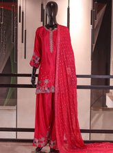 Royal Fashion Embroidered Raw Silk 3 Piece Stitched Suit RF26EP D-SB-10-AT