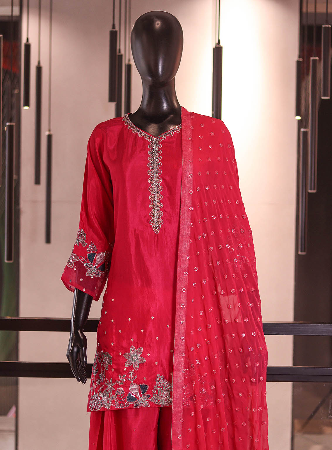 Royal Fashion Embroidered Raw Silk 3 Piece Stitched Suit RF26EP D-SB-10-AT Royal Fashion Embroidered Raw Silk 3 Piece Stitched Suit RF26EP D-SB-10-AT