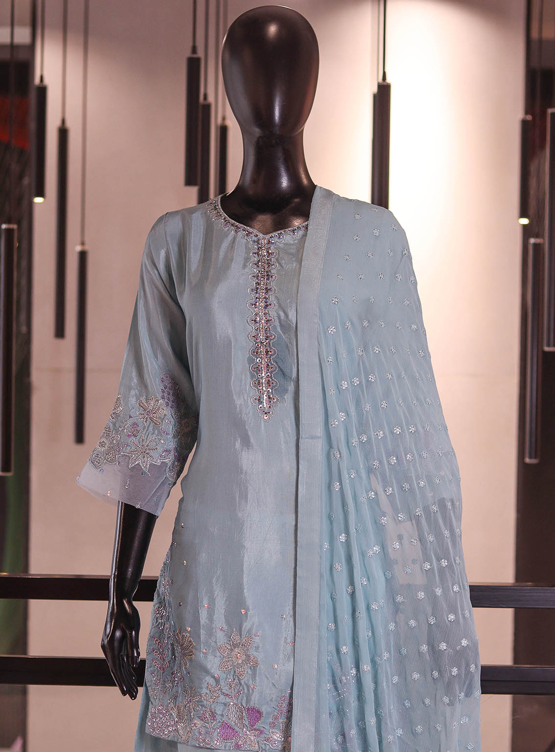 Royal Fashion Embroidered Raw Silk 3 Piece Stitched Suit RF26EP D-SB-10-FR Royal Fashion Embroidered Raw Silk 3 Piece Stitched Suit RF26EP D-SB-10-FR