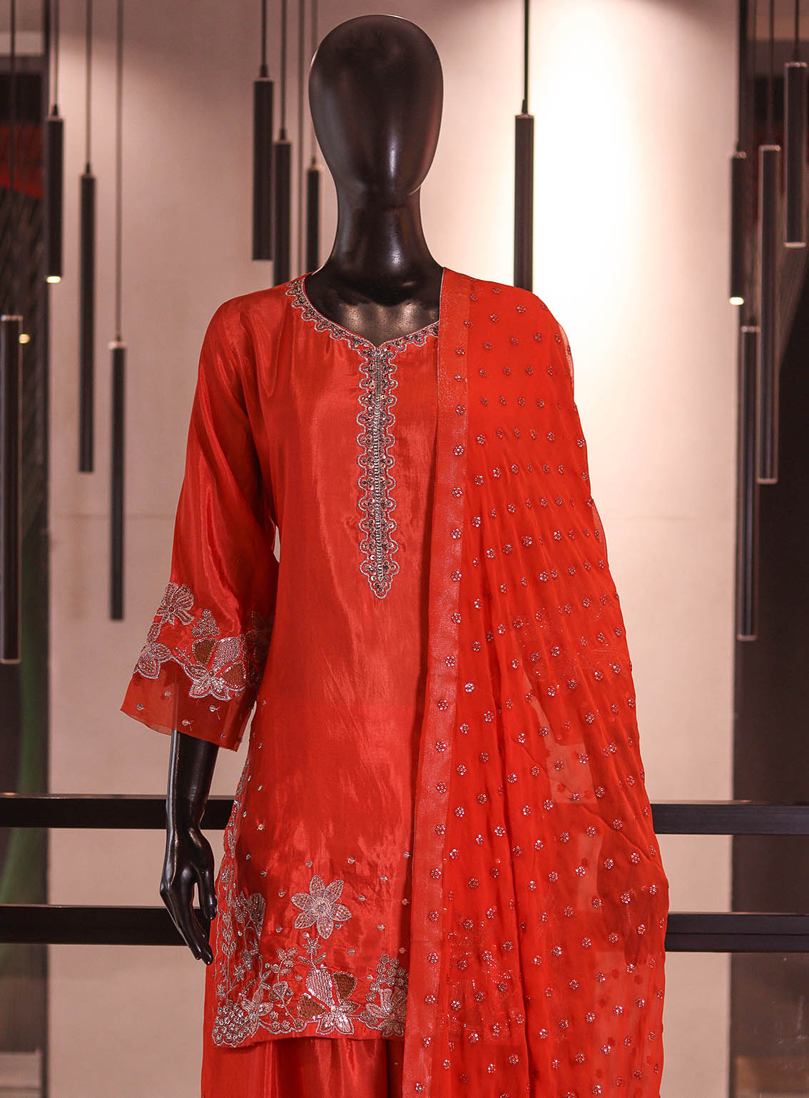 Royal Fashion Embroidered Raw Silk 3 Piece Stitched Suit RF26EP D-SB-10-OG Royal Fashion Embroidered Raw Silk 3 Piece Stitched Suit RF26EP D-SB-10-OG
