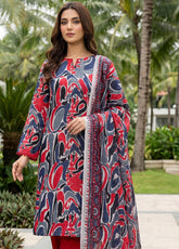Royal Fashion Table Print 3 Piece Unstitched Suit RF26TP D-01