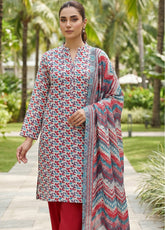 Royal Fashion Table Print 3 Piece Unstitched Suit RF26TP D-02