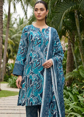 Royal Fashion Table Print 3 Piece Unstitched Suit RF26TP D-03