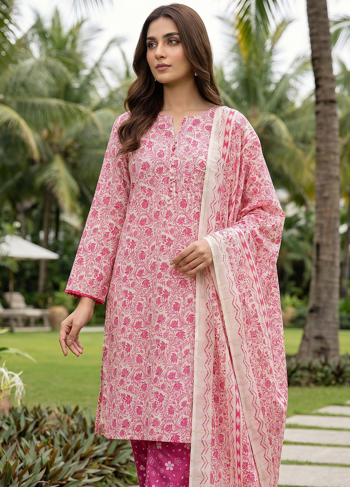 Royal Fashion Table Print 3 Piece Unstitched Suit RF26TP D-11 Royal Fashion Table Print 3 Piece Unstitched Suit RF26TP D-11