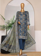 Rozaana By HZ Textile Printed Lawn Suits Stitch 3 Piece - HZ24RP 707
