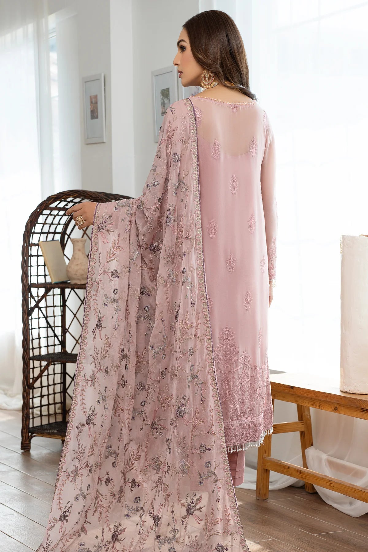 Meeral By Zarif Embroidered Chiffon Unstitched 3 Piece Suit - 03 Meeral By Zarif Embroidered Chiffon Unstitched 3 Piece Suit - 03