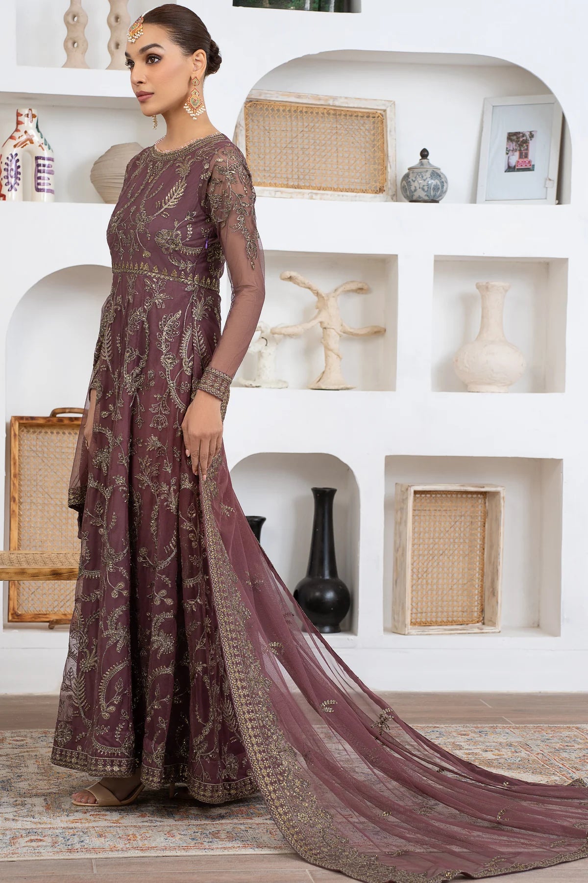 Meeral By Zarif Embroidered Net Unstitched 3 Piece Suit - 01 Meeral By Zarif Embroidered Net Unstitched 3 Piece Suit - 01