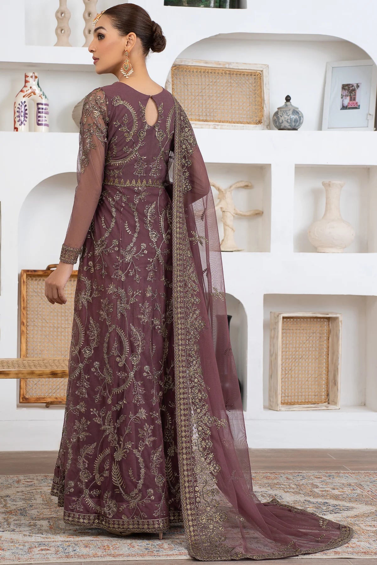 Meeral By Zarif Embroidered Net Unstitched 3 Piece Suit - 01 Meeral By Zarif Embroidered Net Unstitched 3 Piece Suit - 01