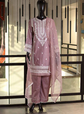 SNSC Embroidered Lawn Suits Stitched 3 Piece - SNSC25FE CY06 PURPLE