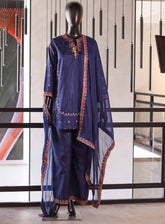 SNSC Embroidered Lawn Suits Stitched 3 Piece - SNSC25FE FB435 BLUE