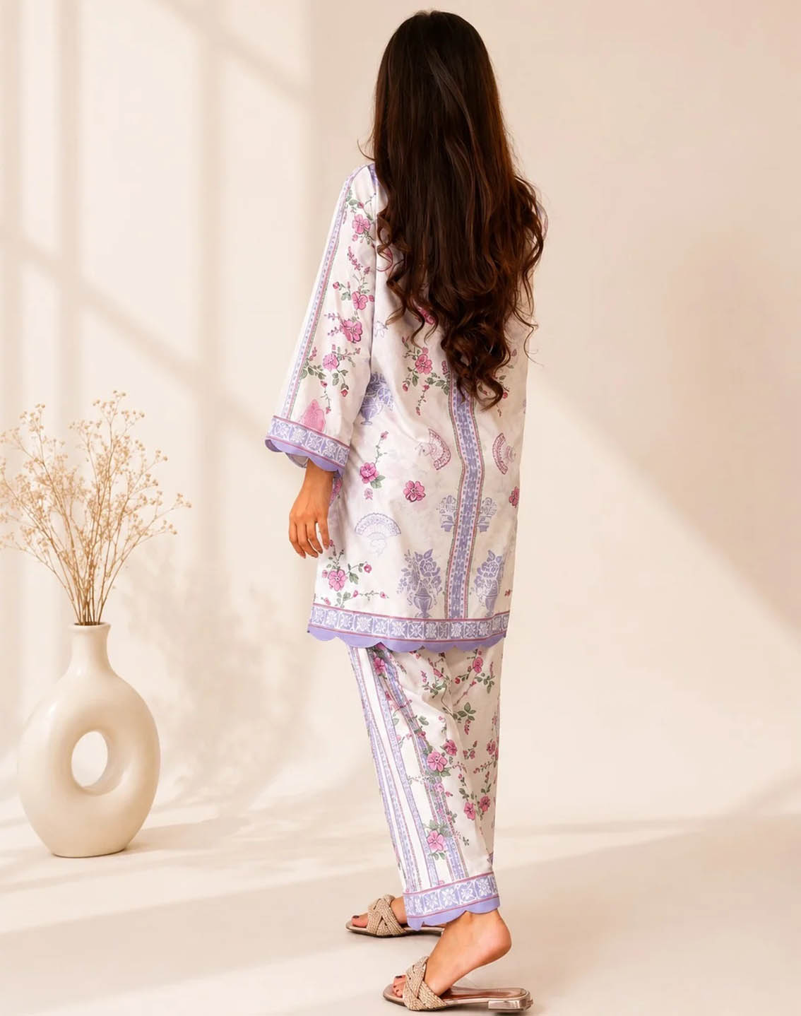 Saba Sumaiya Printed Satin Silk 2 Piece Stitched Shirt Trouser SSY26P D-LILAC WHISPER Saba Sumaiya Printed Satin Silk 2 Piece Stitched Shirt Trouser SSY26P D-LILAC WHISPER