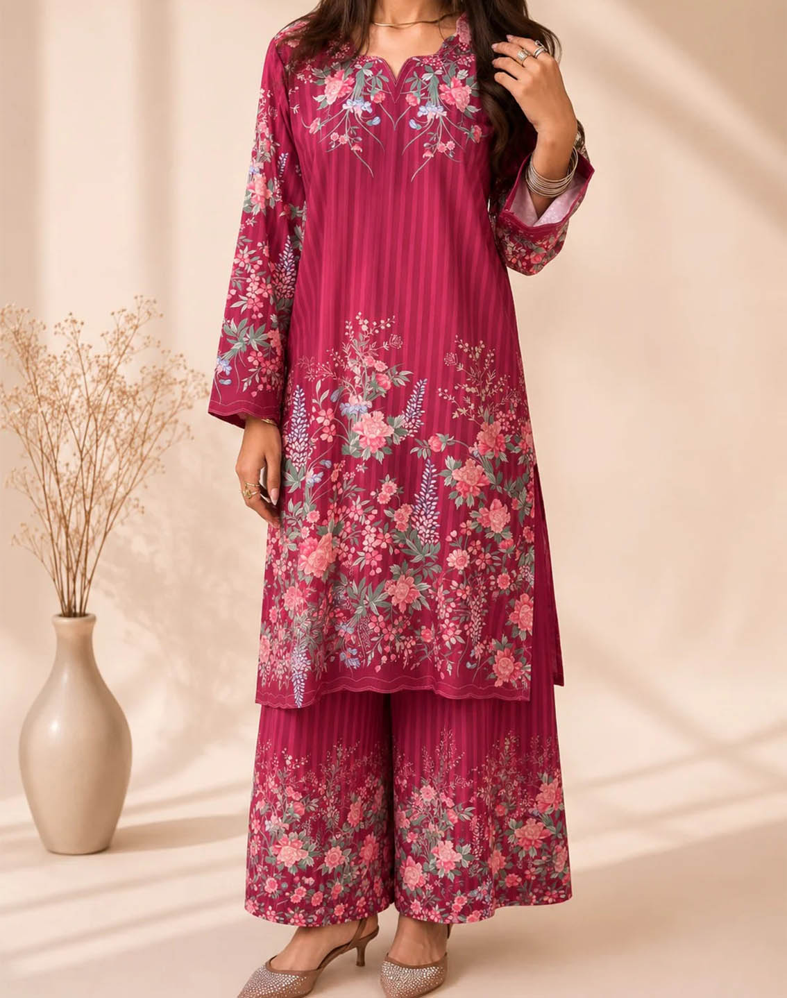 Saba Sumaiya Printed Satin Silk 2 Piece Stitched Shirt Trouser SSY26P D-VELVET BLOOM Saba Sumaiya Printed Satin Silk 2 Piece Stitched Shirt Trouser SSY26P D-VELVET BLOOM