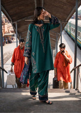 Safarnama By Casual Lite Premium Embroidered Cotton Lawn 3 Piece Stitched Suit CL26SSD D-01 EMERA GRACE