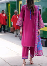 Safarnama By Casual Lite Premium Embroidered Cotton Lawn 3 Piece Stitched Suit CL26SSD D-02 ROISIN BLOOM