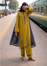 Safarnama By Casual Lite Premium Embroidered Cotton Lawn 3 Piece Stitched Suit CL26SSD D-03 ORLA BLOOM