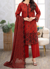 Safia By Aizal Embroidered Lawn 3 Piece Stitched Suit AL26SECD D-01