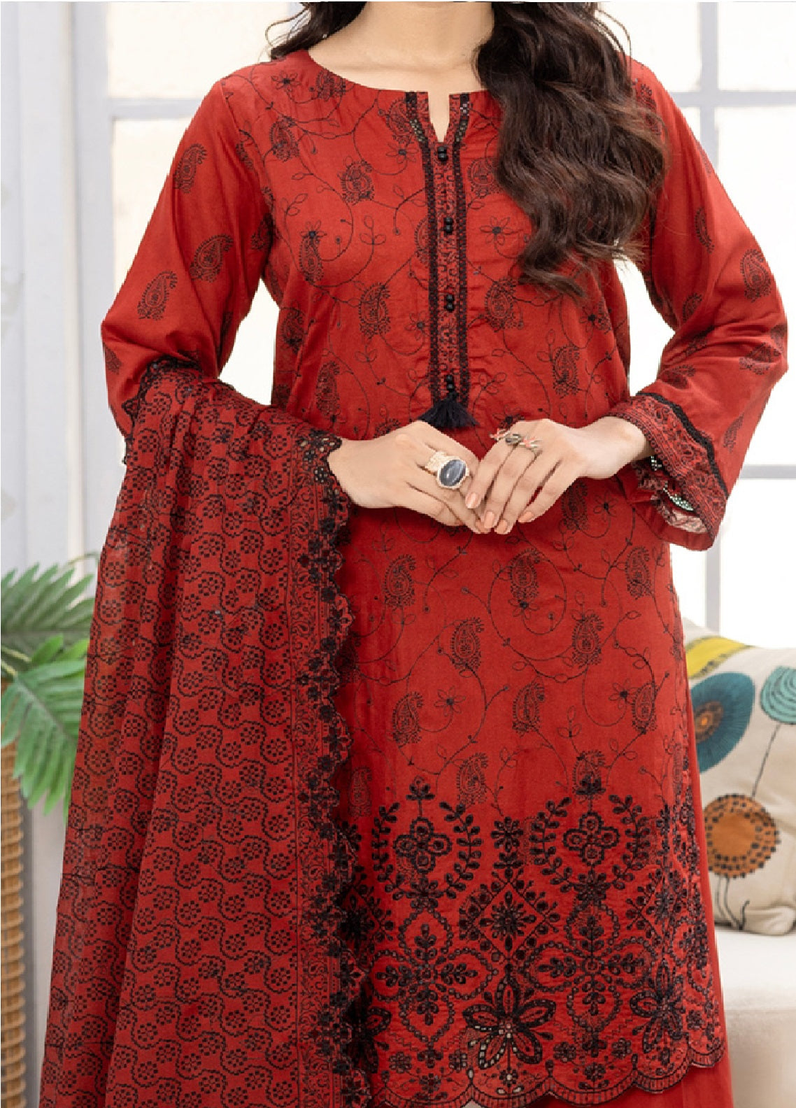 Safia By Aizal Embroidered Lawn 3 Piece Stitched Suit AL26SECD D-01 Safia By Aizal Embroidered Lawn 3 Piece Stitched Suit AL26SECD D-01