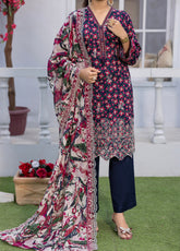 Safia By Aizal Embroidered Lawn 3 Piece Stitched Suit AL26SECD D-02