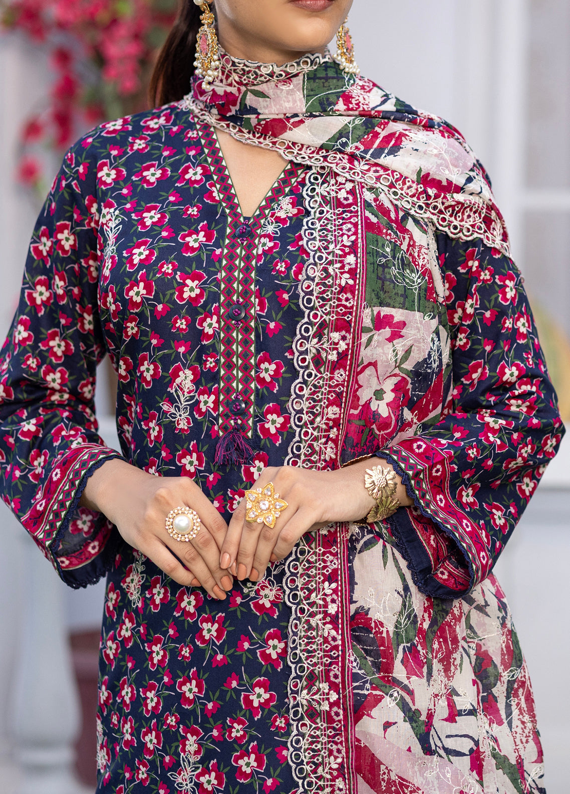 Safia By Aizal Embroidered Lawn 3 Piece Stitched Suit AL26SECD D-02 Safia By Aizal Embroidered Lawn 3 Piece Stitched Suit AL26SECD D-02