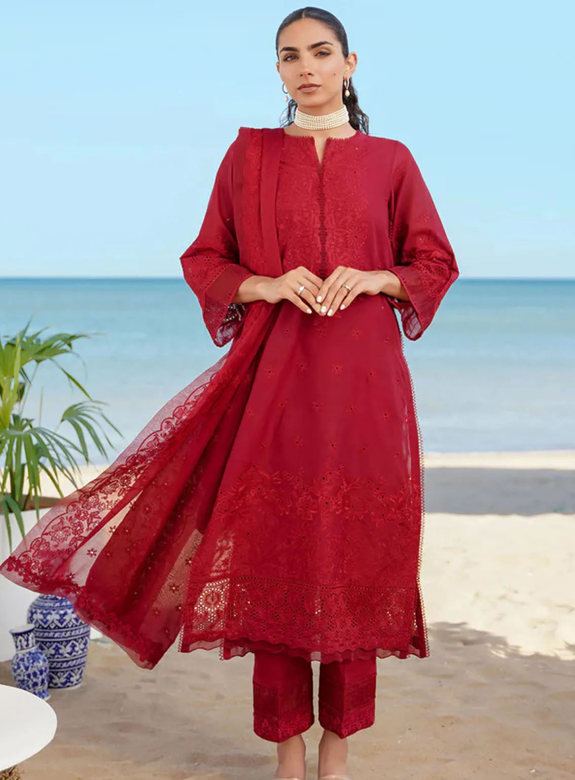 Sahar Embroidered Lawn Suits Unstitched 3 Piece - S24CL 01 Sahar Embroidered Lawn Suits Unstitched 3 Piece - S24CL 01